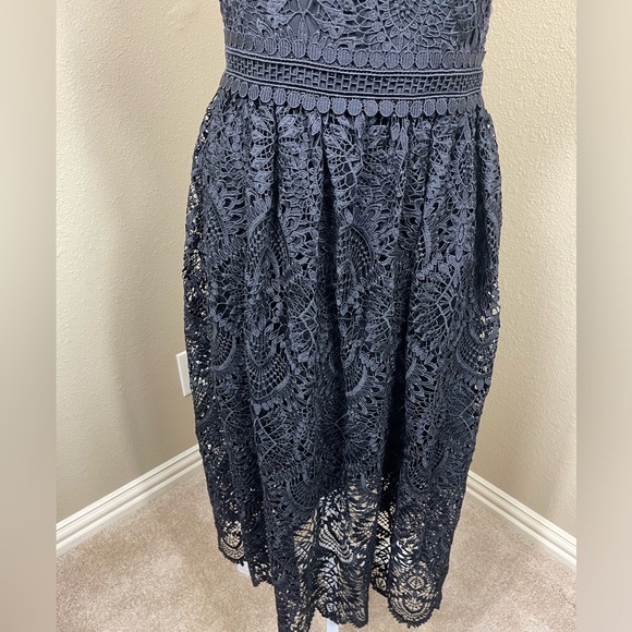 beautiful Shoshanna size 8 black lace strapless dress with Pockets - Picture 4 of 7